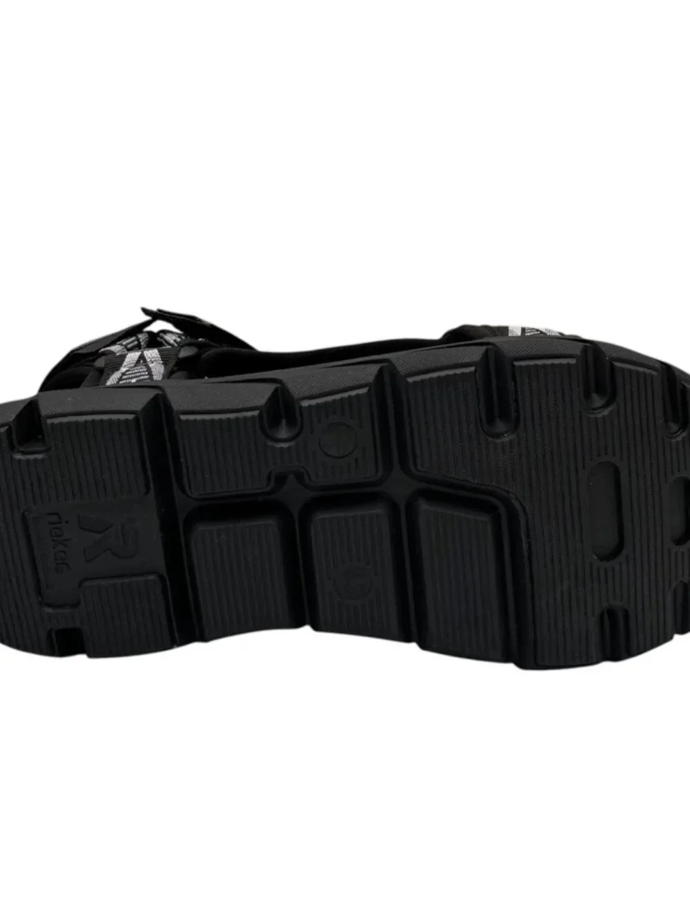 Rieker Men's Cesar 02 Sport Adjustable Walking Sandals Size 10/EU 43 Black/Grey